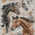 5' X 8' Beige Charcoal And Brown Horse Washable Indoor Outdoor Area Rug