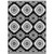 5' X 8' Black And Ivory Medallion Washable Indoor Outdoor Area Rug - Black, Ivory