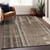 3' X 5' Brown And Beige Striped Washable Indoor Outdoor Area Rug Transitional Style - Brown, Beige Color