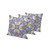 Set of Three Purple and White Botanical Indoor Outdoor Throw Pillow