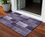 3' X 5' Purple Eggplant And Lavender Patchwork Washable Indoor Outdoor Area Rug