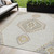 5' X 8' Ivory Gray And Brown Oriental Washable Indoor Outdoor Area Rug