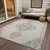 5' X 8' Ivory Gray And Brown Oriental Washable Indoor Outdoor Area Rug