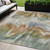5' X 8' Beige And Copper Abstract Washable Indoor Outdoor Area Rug