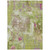 3' X 5' Lime Green Ivory And Pink Abstract Washable Indoor Outdoor Area Rug