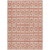 5' X 8' Salmon And Ivory Geometric Washable Indoor Outdoor Area Rug