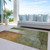 5' X 8' Green Copper And Beige Abstract Washable Indoor Outdoor Area Rug