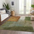5' X 8' Green Copper And Beige Abstract Washable Indoor Outdoor Area Rug