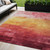 5' X 8' Blush And Pink Striped Washable Indoor Outdoor Area Rug