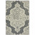 7' X 10' Gray and Ivory Oriental Stain Resistant Indoor Outdoor Area Rug