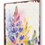 10" Blue Green Pink And White Solid Wood Floral Bouquet Garden Stake
