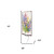 10" Blue Green Pink And White Solid Wood Floral Bouquet Garden Stake
