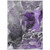 3' X 5' Gray and Purple Abstract Washable Non Skid Indoor Outdoor Area Rug - Gray, Purple