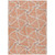 3' X 5' Salmon And Ivory Geometric Washable Indoor Outdoor Area Rug Contemporary Style - Salmon, Ivory Color