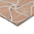 3' X 5' Salmon And Ivory Geometric Washable Indoor Outdoor Area Rug Contemporary Style - Salmon, Ivory Color