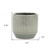 6" Gray Striped Ceramic Indoor Outdoor Round Pot Planter