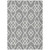 5' X 8' Gray And Ivory Trellis Washable Indoor Outdoor Area Rug