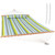 Aqua And Lime Green Striped Double Hammock