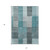 5' X 8' Teal Blue Aqua And Gray Striped Washable Indoor Outdoor Area Rug - Teal Blue, Aqua, Gray