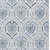 3' X 5' Gray And Denim Blue Medallion Washable Indoor Outdoor Area Rug
