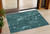 3' X 5' Teal Blue And Ivory Abstract Washable Indoor Outdoor Area Rug - Teal Blue, Ivory