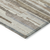 5' X 8' Ivory And Beige Striped Washable Indoor Outdoor Area Rug