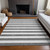 5' X 8' Charcoal Striped Washable Non Skid Indoor Outdoor Area Rug