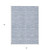 3' X 5' Sky Blue And Denim Blue Striped Washable Indoor Outdoor Area Rug Transitional Style - Sky Blue, Denim Blue Color