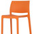 Set of Two 30" Orange Heavy Duty Plastic Low Back Outdoor Bar Height Chairs