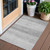3' X 5' Gray And Silver Striped Washable Indoor Outdoor Area Rug - Gray, Silver