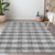 5' X 8' Gray And Charcoal Plaid Washable Indoor Outdoor Area Rug