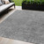 5' X 8' Gray And Charcoal Southwestern Washable Indoor Outdoor Area Rug