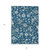 3' X 5' Navy Blue Ivory And Gray Floral Washable Indoor Outdoor Area Rug