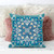 26" x 26" Aqua Blown Seam Paisley Indoor Outdoor Throw Pillow