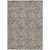 3' X 5' Gray Silver And Taupe Floral Washable Indoor Outdoor Area Rug