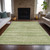 5' X 8' Sage And Ivory Striped Washable Indoor Outdoor Area Rug