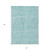 3' X 5' Teal Blue And Aqua Striped Washable Indoor Outdoor Area Rug