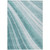 5' X 8' Teal Blue Turquoise And Aqua Striped Washable Indoor Outdoor Area Rug