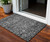 3' X 5' Gray Charcoal And Silver Oriental Washable Indoor Outdoor Area Rug