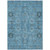 5' X 8' Sky Blue And Gray Oriental Washable Indoor Outdoor Area Rug