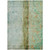 3' X 5' Olive Green And Blue Abstract Washable Indoor Outdoor Area Rug