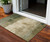3' X 5' Fern Green And Beige Abstract Washable Indoor Outdoor Area Rug