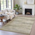 5' X 8' Taupe And Beige Abstract Washable Indoor Outdoor Area Rug - Taupe, Beige