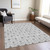 3' X 5' Silver And Gray Geometric Washable Indoor Outdoor Area Rug - 608219379605