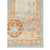 8' X 10' Blue and Orange Floral Stain Resistant Indoor Outdoor Area Rug