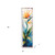 36" Off White Orange And Blue Tropical Floral Solid Wood Porch Sign