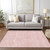 3' X 5' Pink And Ivory Geometric Washable Indoor Outdoor Area Rug Transitional Style - Pink, Ivory Color