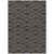 5' X 8' Black Ivory And Gold Geometric Washable Indoor Outdoor Area Rug