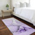 8' Runner Purple and Ivory Abstract Washable Non Skid Indoor Outdoor Runner Rug