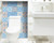5" X 5" Ocean Blue Mosaic Peel And Stick Removable Tiles